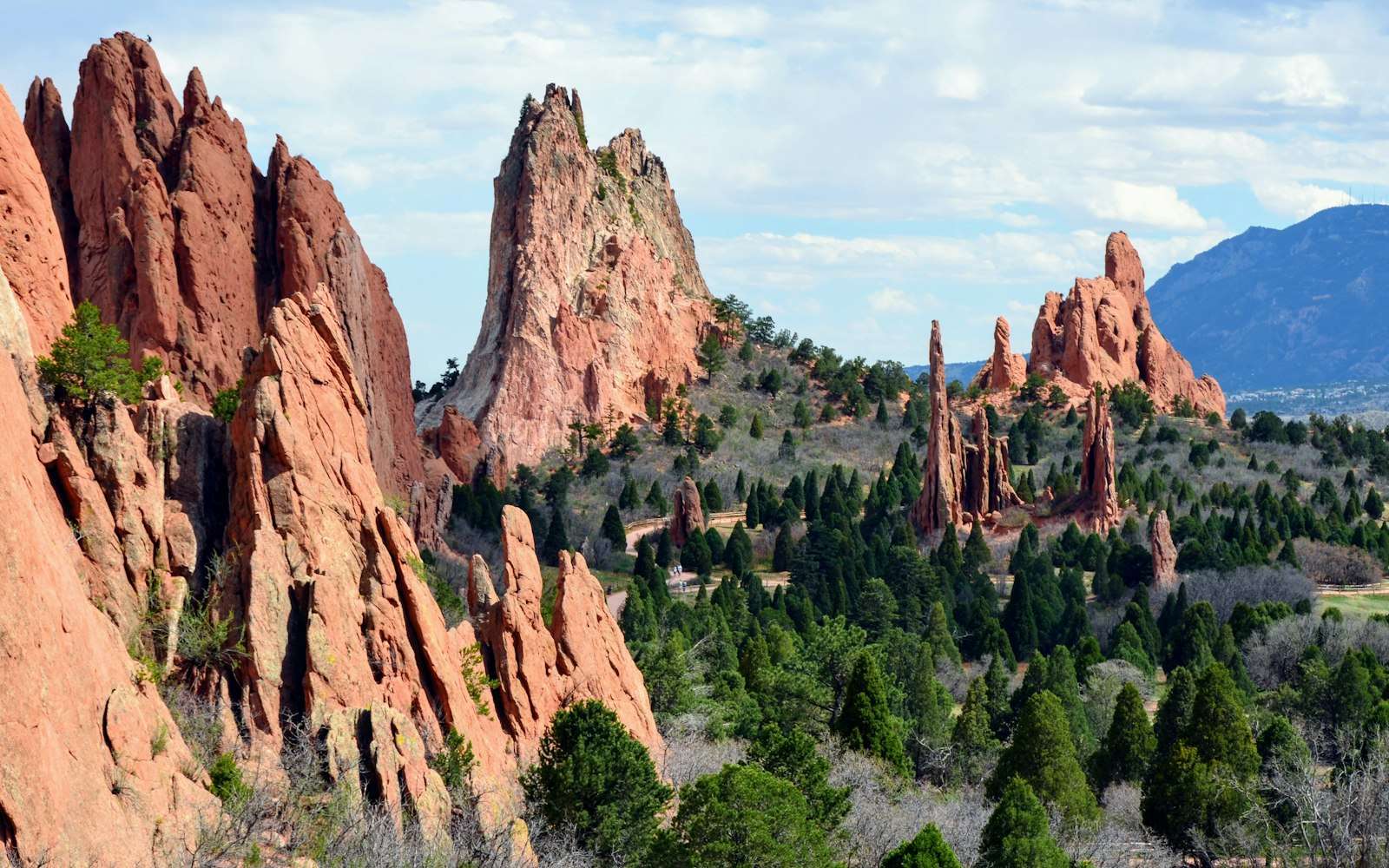 The red spires of Garden of the Gods, Colorado Springs